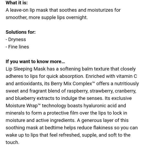 ✖SOLD✖ Laneige Lip Sleeping Mask Original - Picture 5 of 6